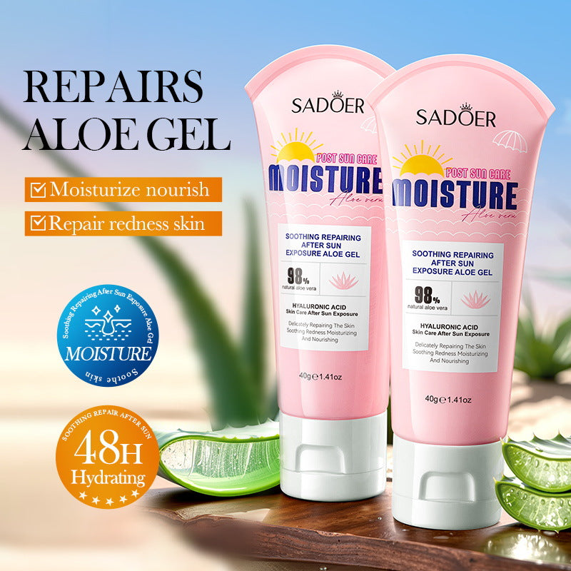 After Sun Soothing Aloe Vera Gel SADOER Moisturizing and hydrating aloe vera gel cross-border foreign trade wholesale