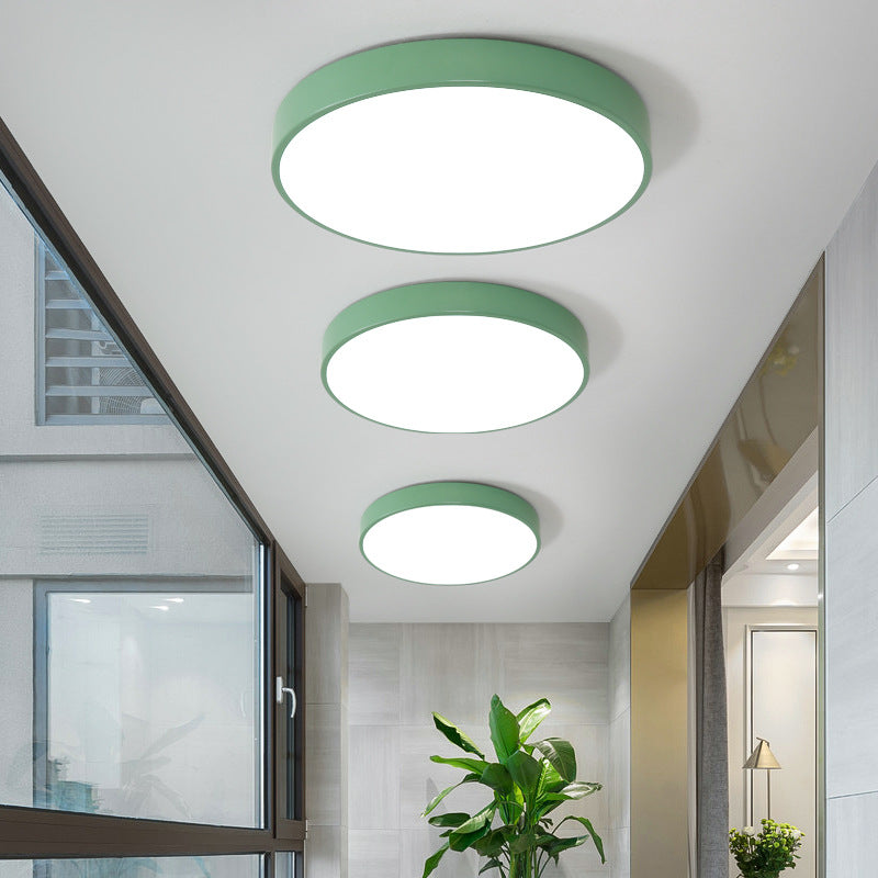 led Ceiling Light Round Bedroom Room Light Nordic Macaron Home Dining Room Study Hallway Balcony Lighting