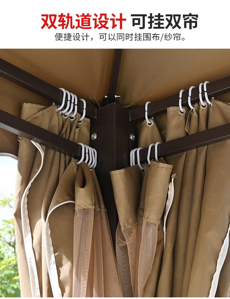 Outdoor Sunshade Canopy Rain Shelter Courtyard Garden Villa Four-legged Pavilion Advertising Event Large Roman Tent Umbrella Wholesale