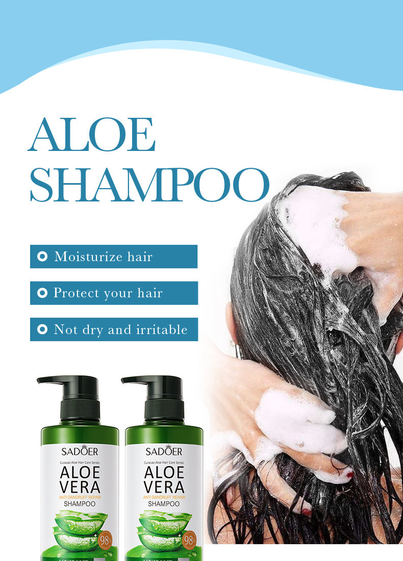 Aloe Vera Shampoo500ml SADOER Hydrating, cleansing, refreshing conditioner  foreign trade wholesale
