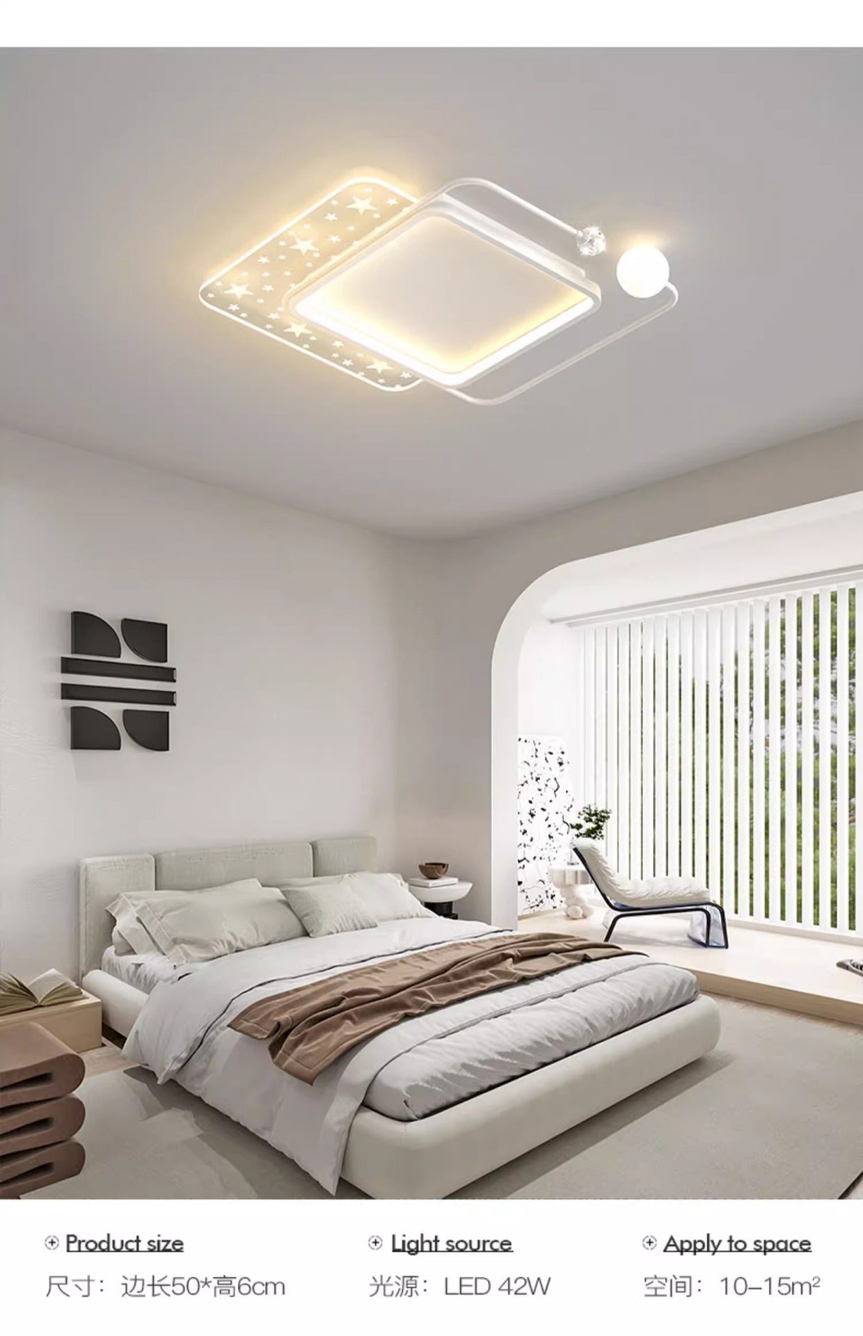 Living room lamp simple modern elegant led Starry Sky Ceiling Light Set Full House Package2025New Year's Bedroom Lamp