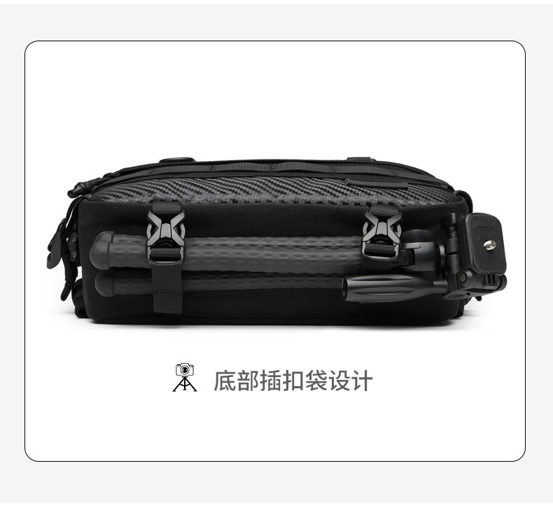 OZUKO Tactical Waist Bag Men's Crossbody Bag Multifunctional waterproof outdoor sports trendy brand portable bag