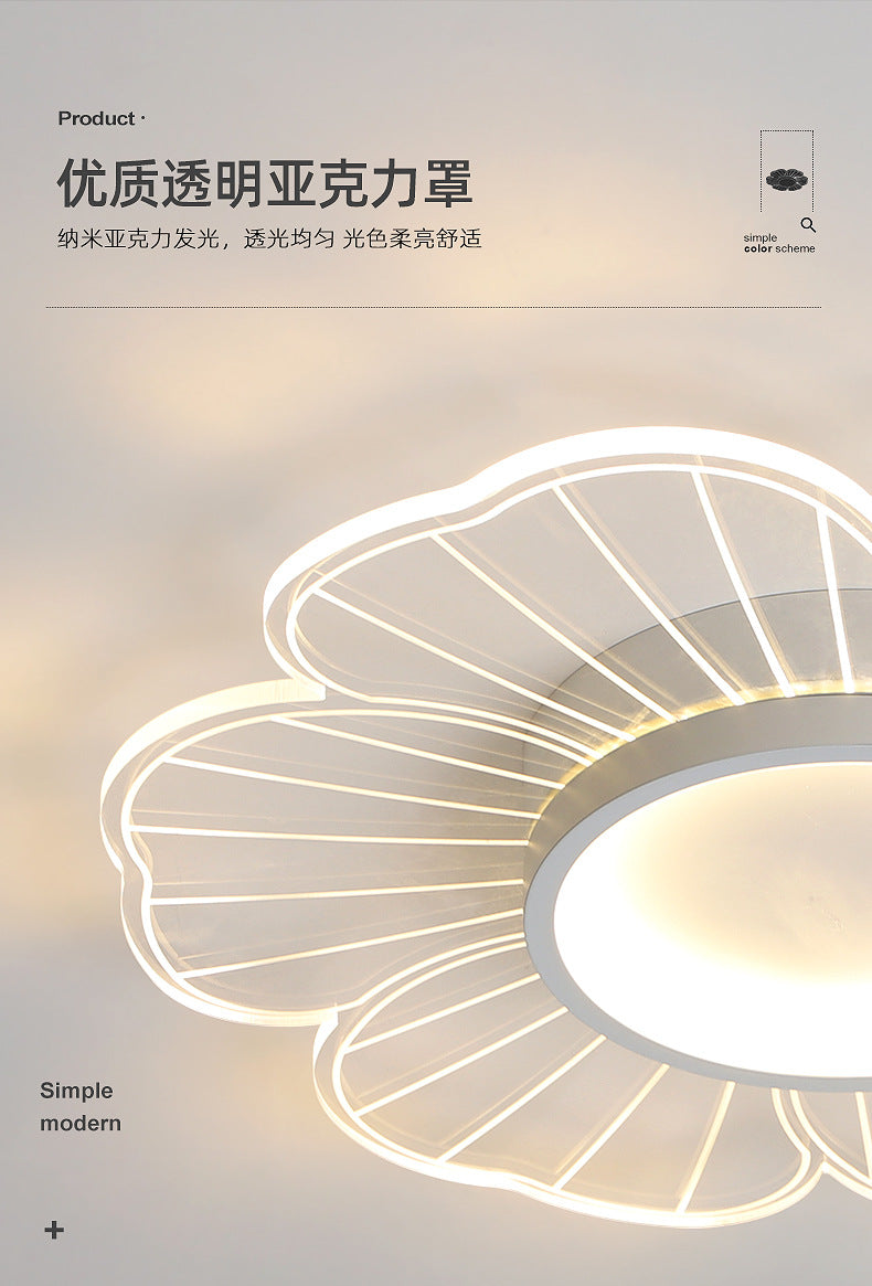 Nordic Flower Bedroom Light Ceiling Lamp Modern Simple Ultra-thin Round Lamp Creative Internet Celebrity Personality Lighting