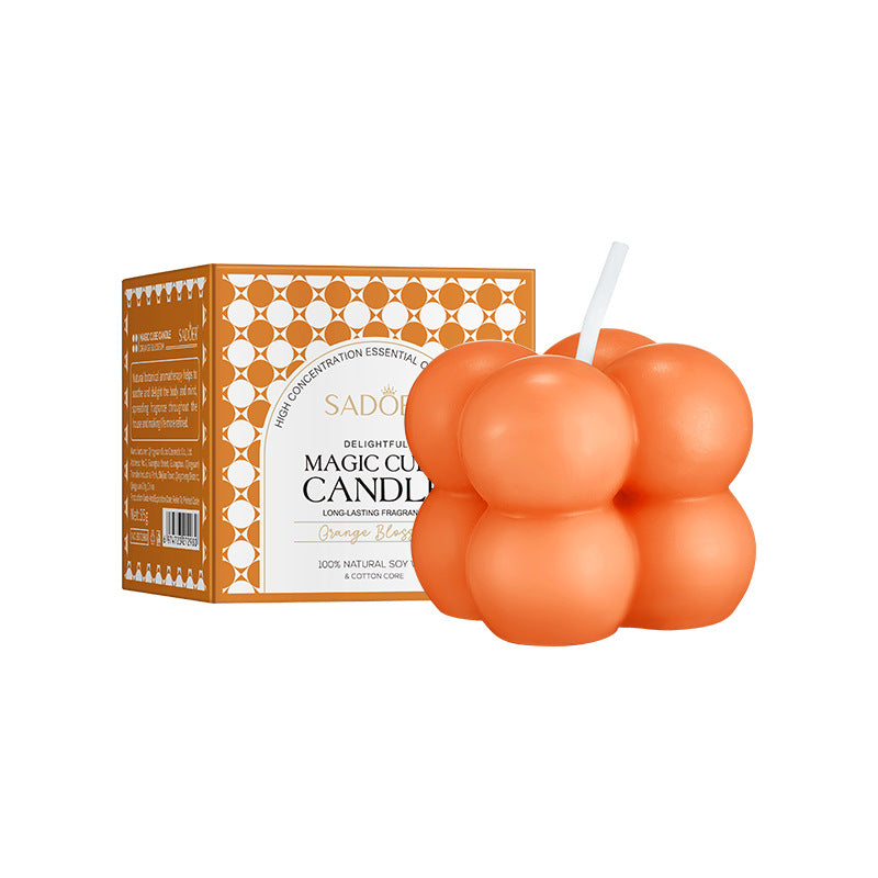 Magic Cube Scented Candle SADOER Celebration Birthday Party Multicolor Birthday Candles Cross-Border Wholesale