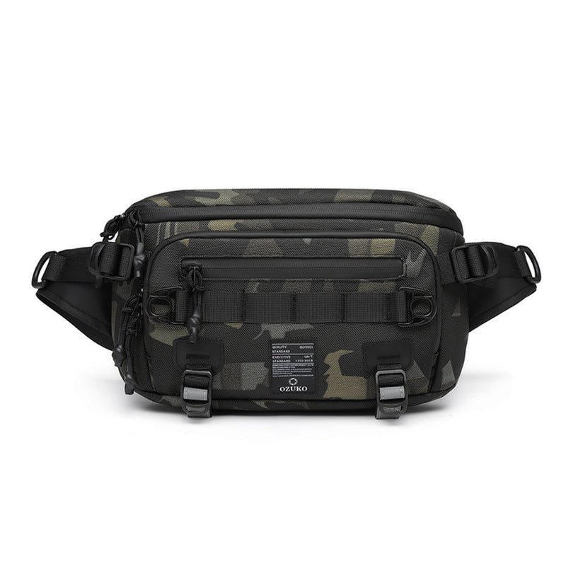 Men's Waist Bag Trendy Brand Crossbody Bag High-end Chest Bag Multi-functional Outdoor Portable Waterproof Men's Shoulder Bag