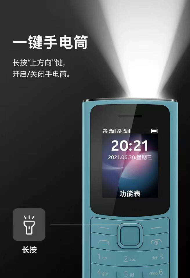 Mobile Phone 110 2021 Non-Intelligent2G Dual SIM Phone Wholesale of Straight Button Elderly Phones