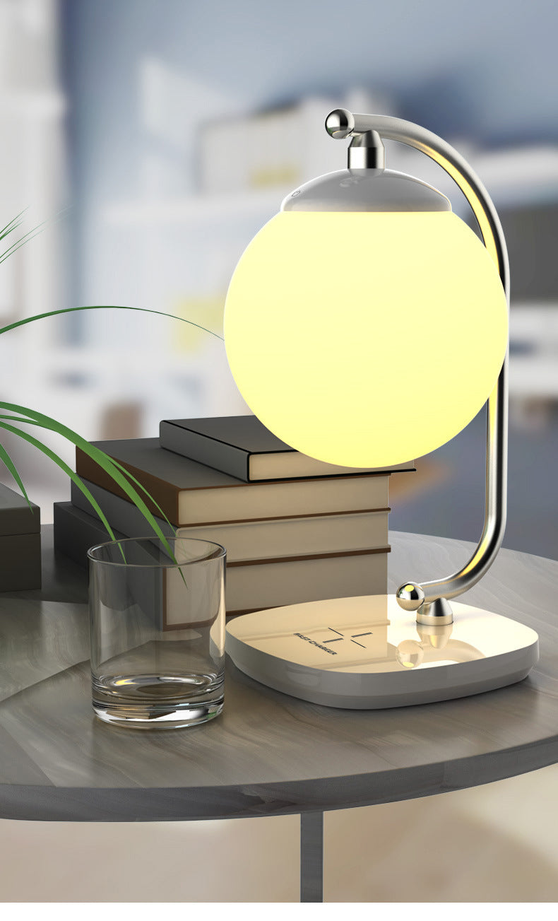 Creative Desk Lamp led Study Student Desk Lamp Wireless Charging Reading Desk Lamp Color Adjustment Moon Lamp Amazon Bestseller