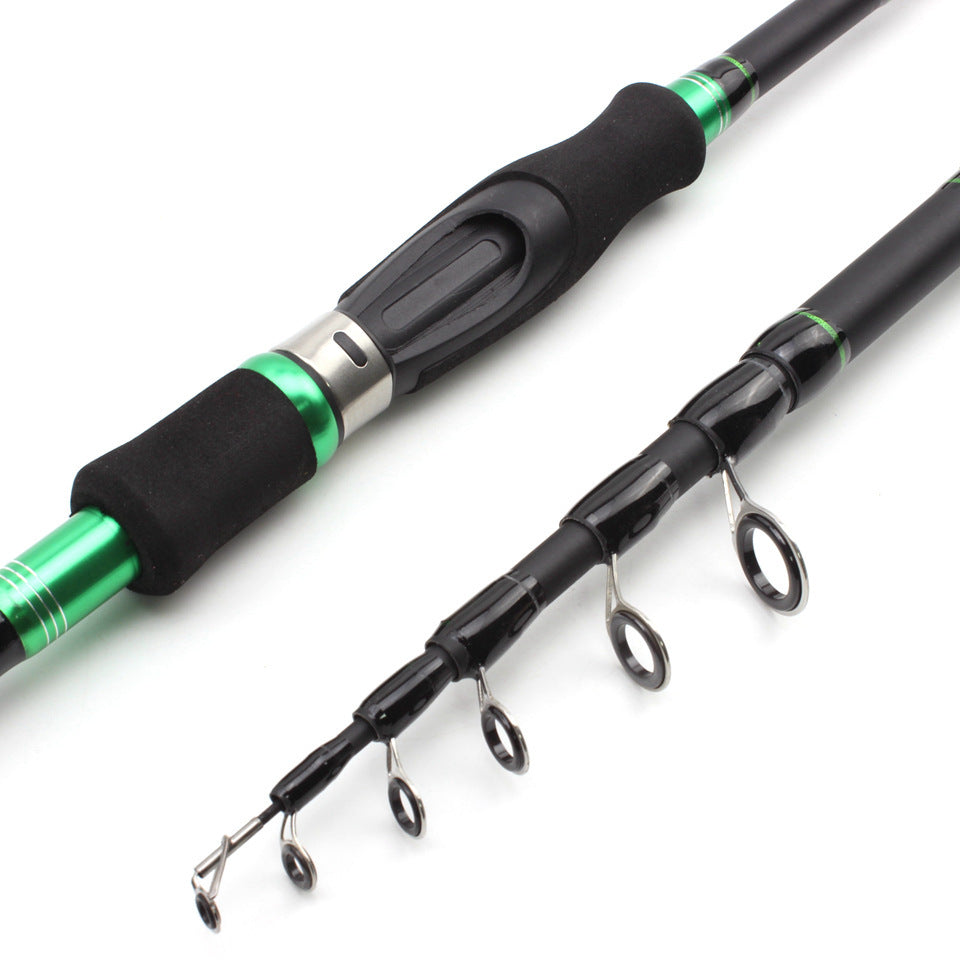 One-piece Straight Handle Telescopic Lure Rod Ultra-short Ultra-light Bass Rod Carbon Fiber Vibration Lure Rod lure