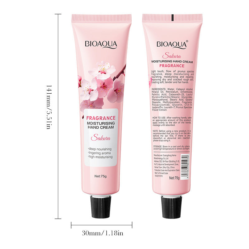 Sakura Moisturizing Hand Cream BIOAOUA Autumn and winter non-sleep moisturizing hand cream cross-border foreign trade wholesale