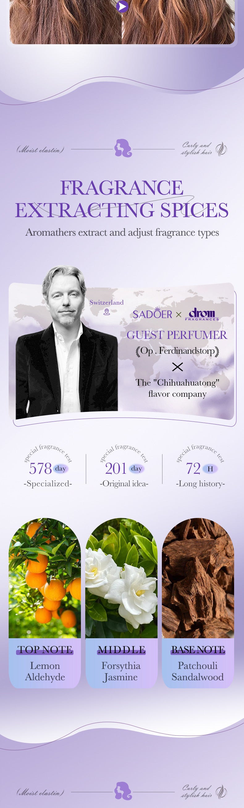 Elastin300ml SADOER Rich Moisturizing Nourishing Hair Conditioner Cross-Border Wholesale