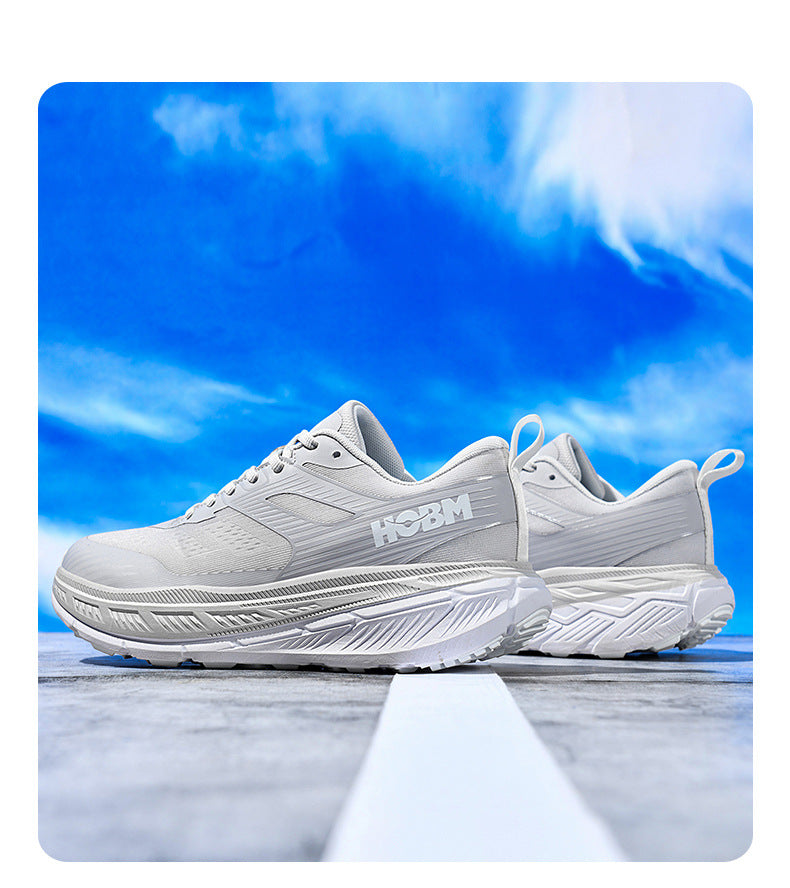 Running Shoes Sports Trendy Shoes Summer Soft Sole Lightweight Breathable Jump Rope Wide Last Marathon Jogging Thick Sole Cushioning Men's Shoes