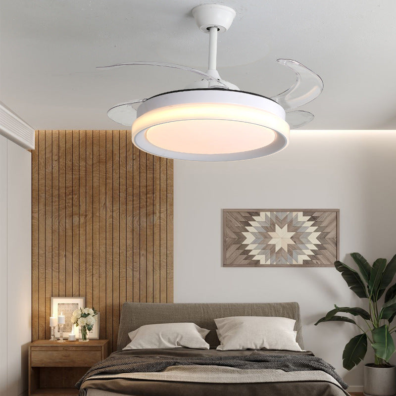 Living Room Ceiling Fan with Strong Wind Power Invisible Household Ceiling Fan Light for Bedroom and Dining Room, Integrated Fan Light with Light, Electric Fan Ceiling Light