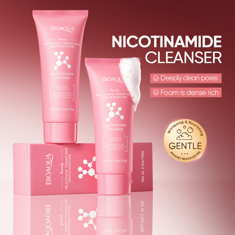 Niacinamide Skin Rejuvenating Facial Cleanser BIOAOUA Hydrating Deep Cleansing Facial Cleanser Cross-Border Foreign Trade Wholesale