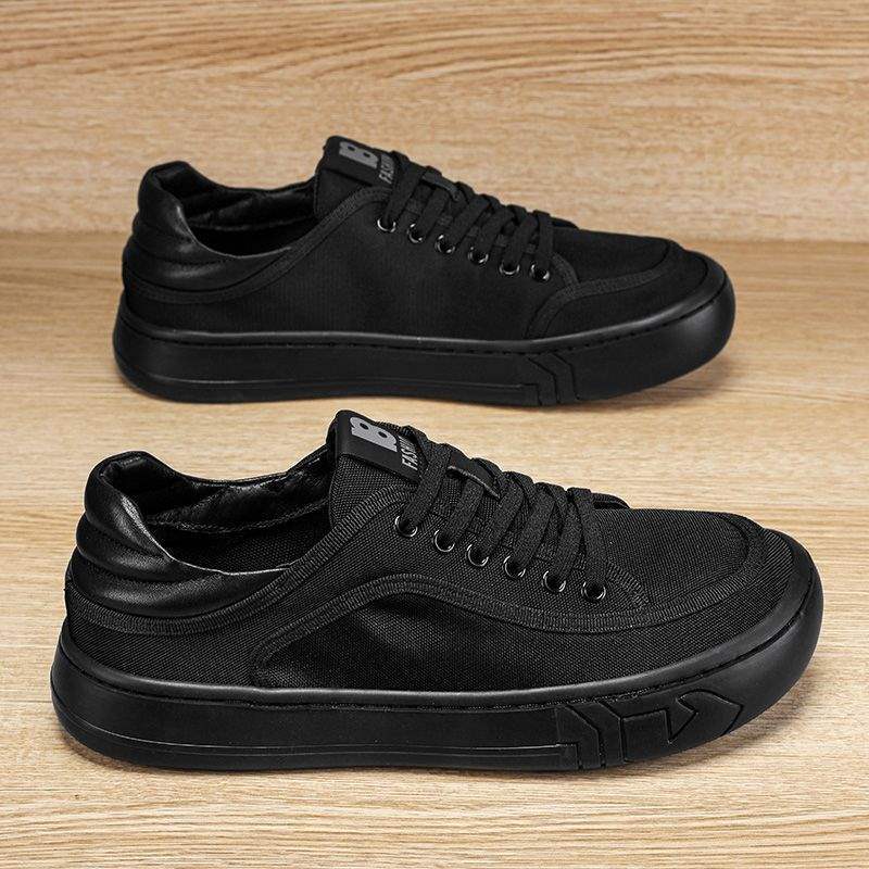 Men's Shoes2025Summer New Breathable Mesh Fashion Versatile Mesh Shoes Thick Sole Men's Trendy Casual Black Sneakers