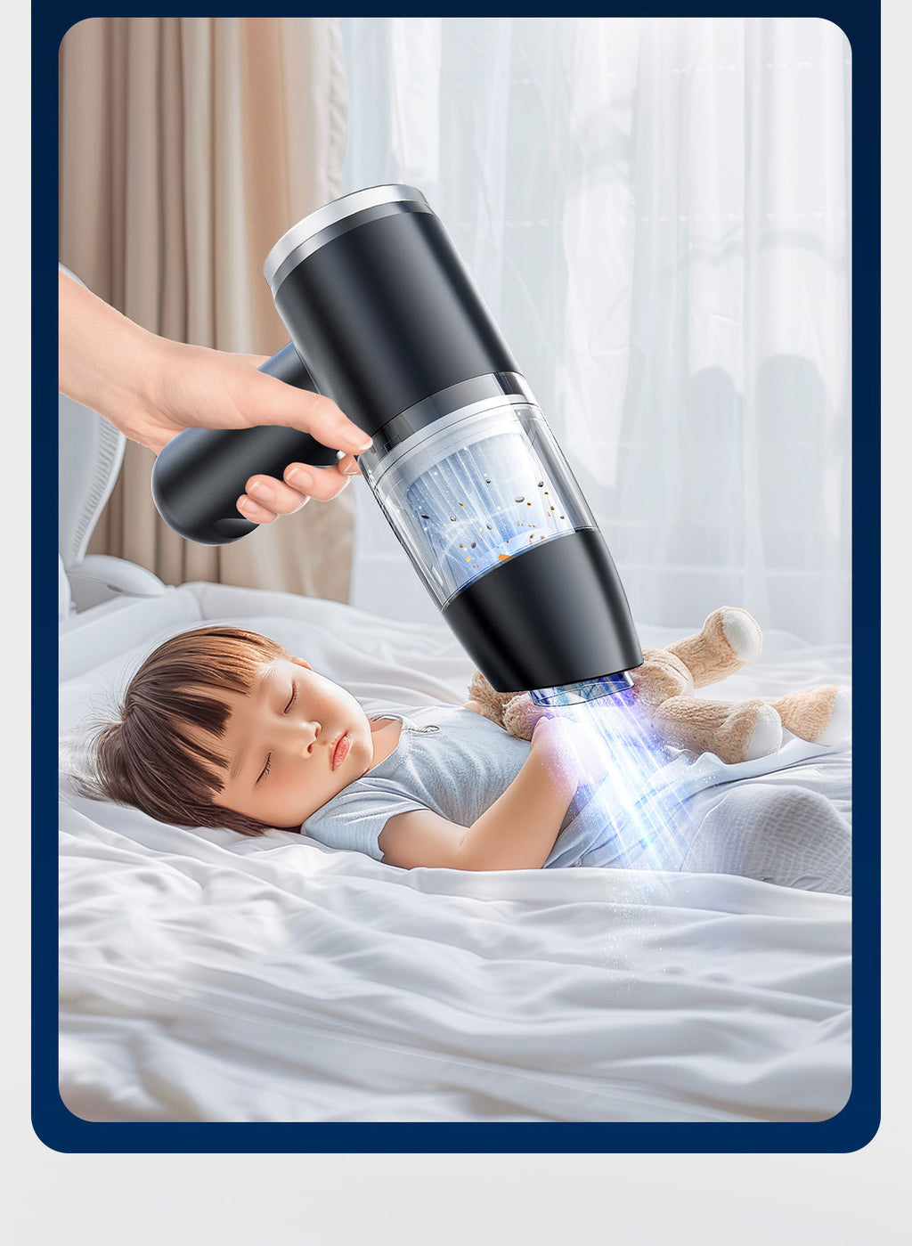 Handheld Portable Dual-use Cordless Vacuum Cleaner for Home and Car, Wet and Dry Dual-use, Strong Suction, Multi-functional Vacuum Machine