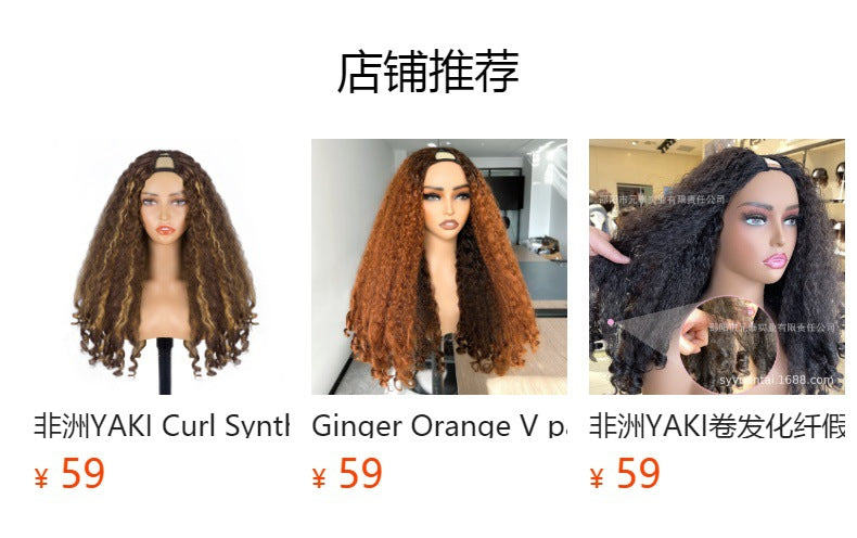 High Quality Multi Color Afro Curly Wigs With Headbang