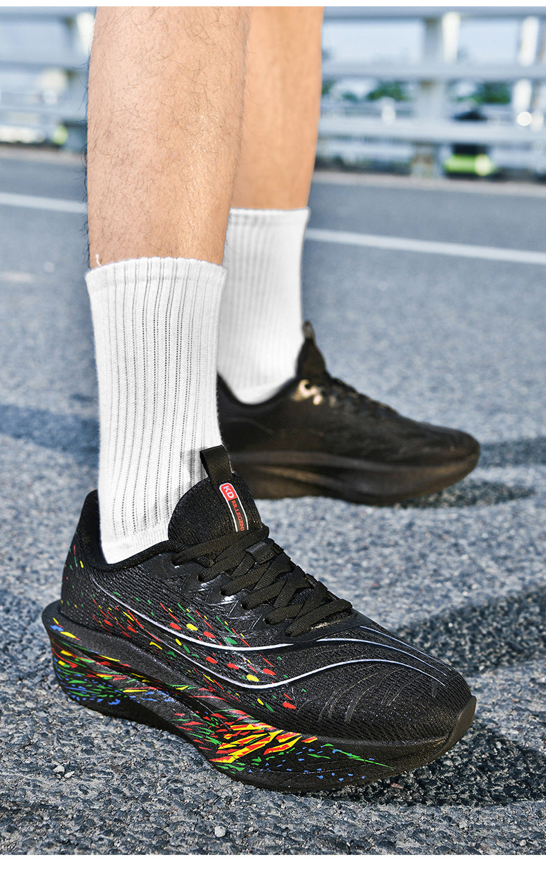 2025New Ultra-Light Shock-Absorbing Soft Sole Sports Shoes for Men and Women, Versatile, Wear-Resistant, Non-Slip, Racing Carbon Plate Running Shoes