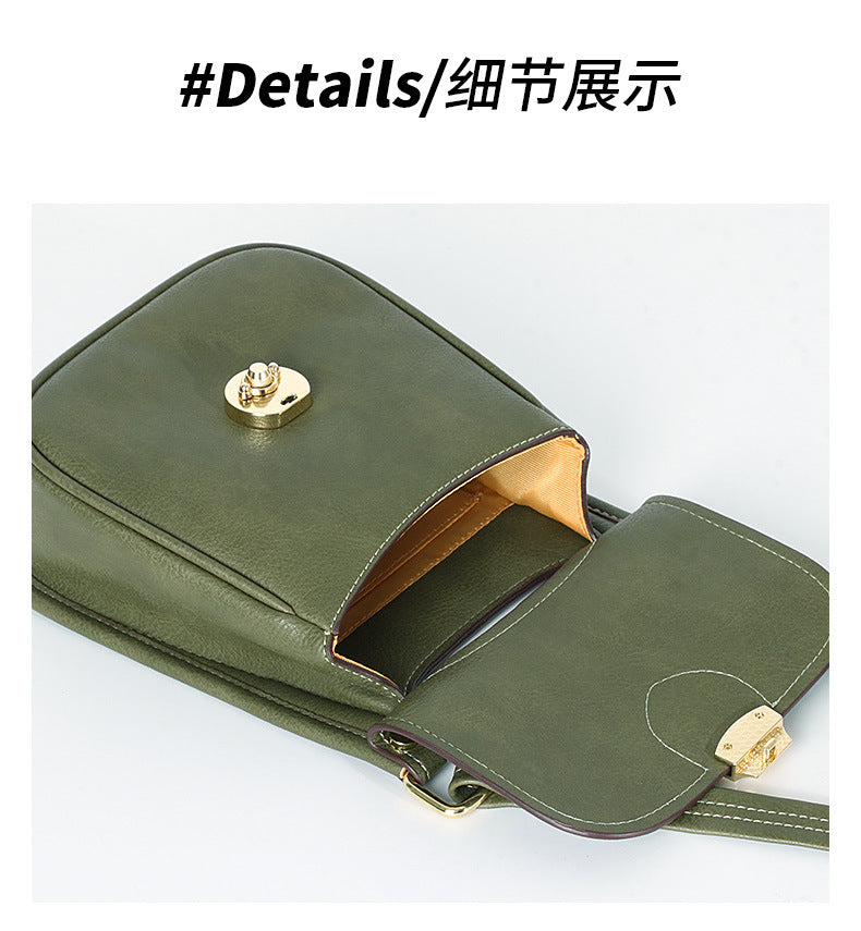 Autumn New Trendy Fashion Korean Version Phone Bag for Women, Niche Design Small Square Bag, Unique Simple Versatile Crossbody Bag