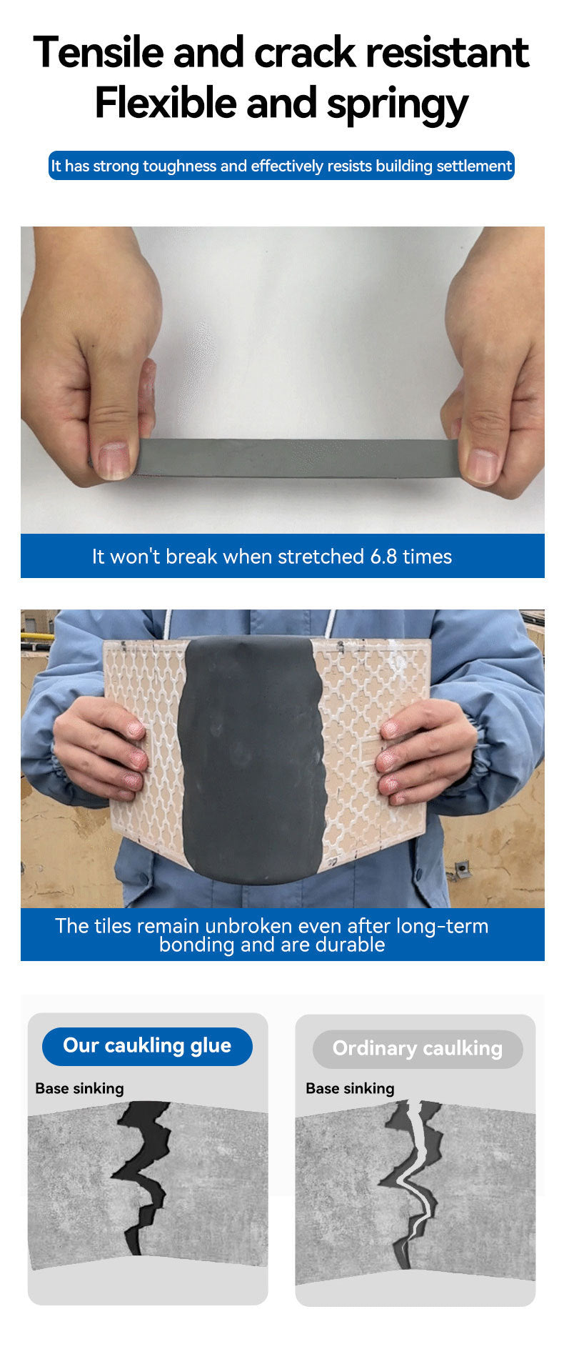 Quick-Drying Grout Sealant for Floor and Wall Gaps, Road, Flat House, and Roof Crack Waterproofing Sealant
