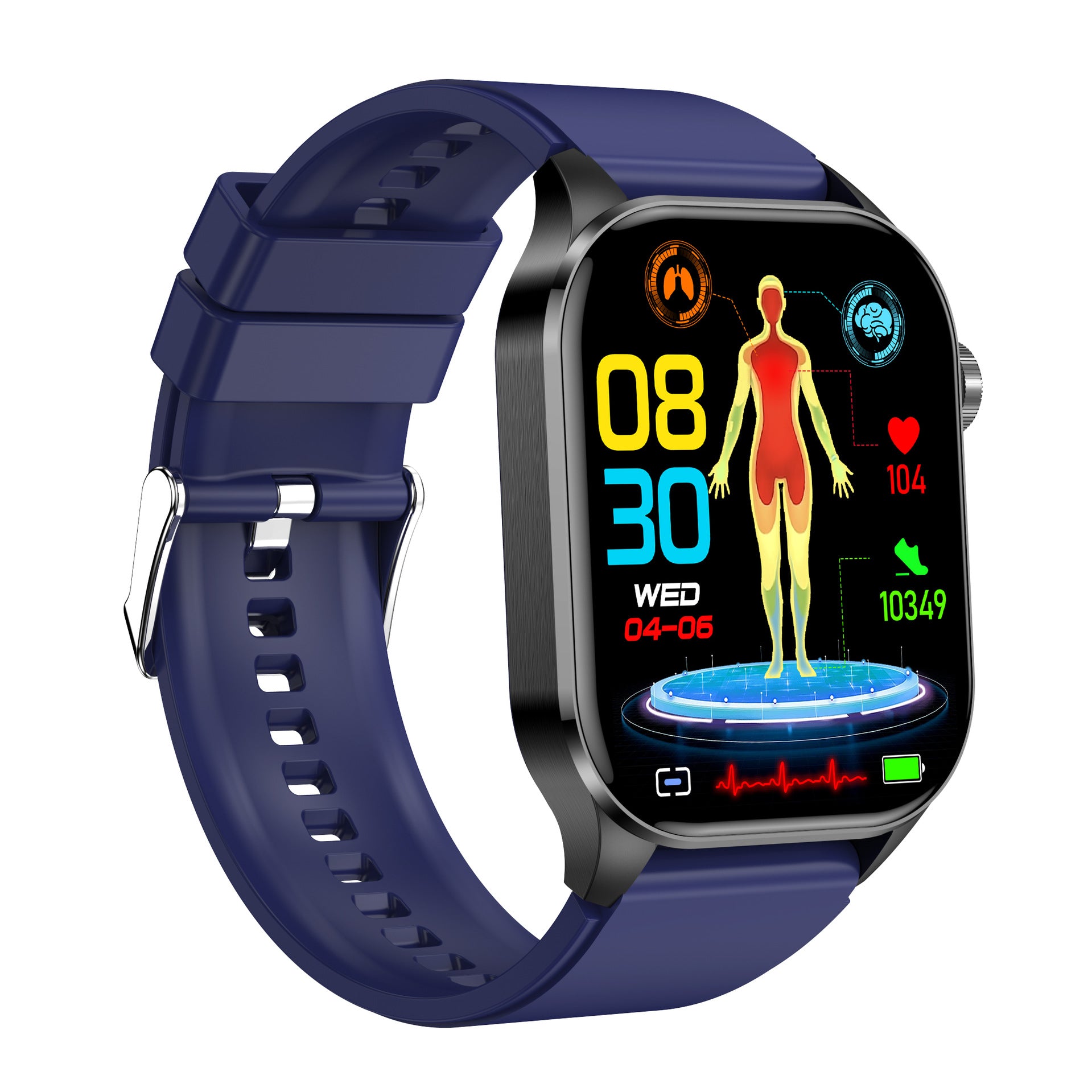 et580Smart Watch HD Screen ECG Electrocardiogram SOS Blood Pressure Smart Watch Health Smart Watch