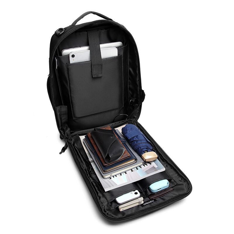 OZUKO Business Backpack Double Shoulder Laptop Bag for Men Lightweight Handheld College Student Commuting Waterproof Notebook Backpack