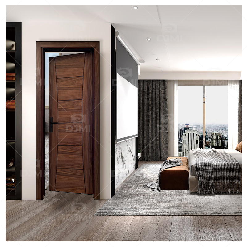 Interior Wooden Door Flush Design Wood Door Fire Resistant Wooden Door for House