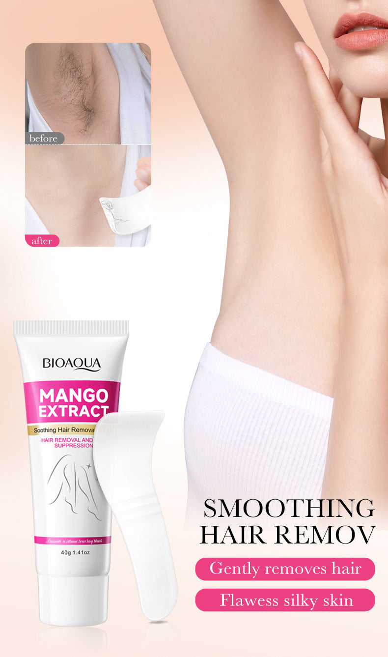 Full English Mango Soothing Hair Removal Cream40g BIOAOUA Non-irritating Underarm Hair Removal Cream  Wholesale