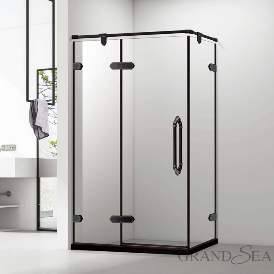 Wholesale Clean Tempered Glass Bathroom Shower Sliding Doors for Building