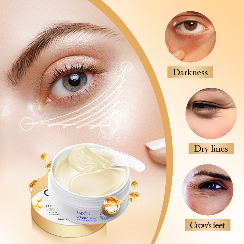Full English Collagen Anti-Wrinkle Firming Eye Mask SADOER Hydrating and moisturizing eye mask patch  foreign trade wholesale