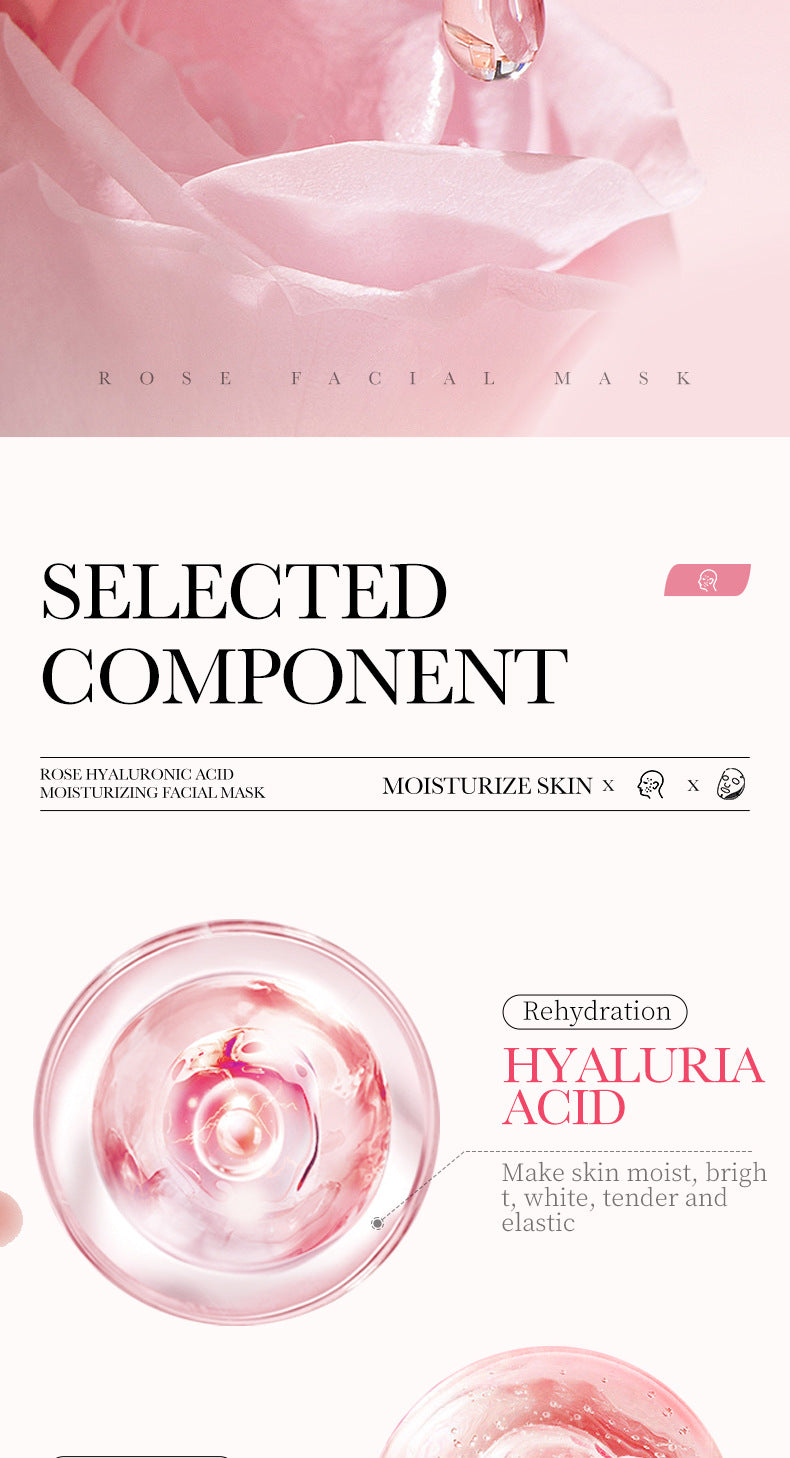 Rose Mask25g BIOAOUA Hyaluronic Acid Moisturizing Hydrating Tablets for Cross-Border Wholesale