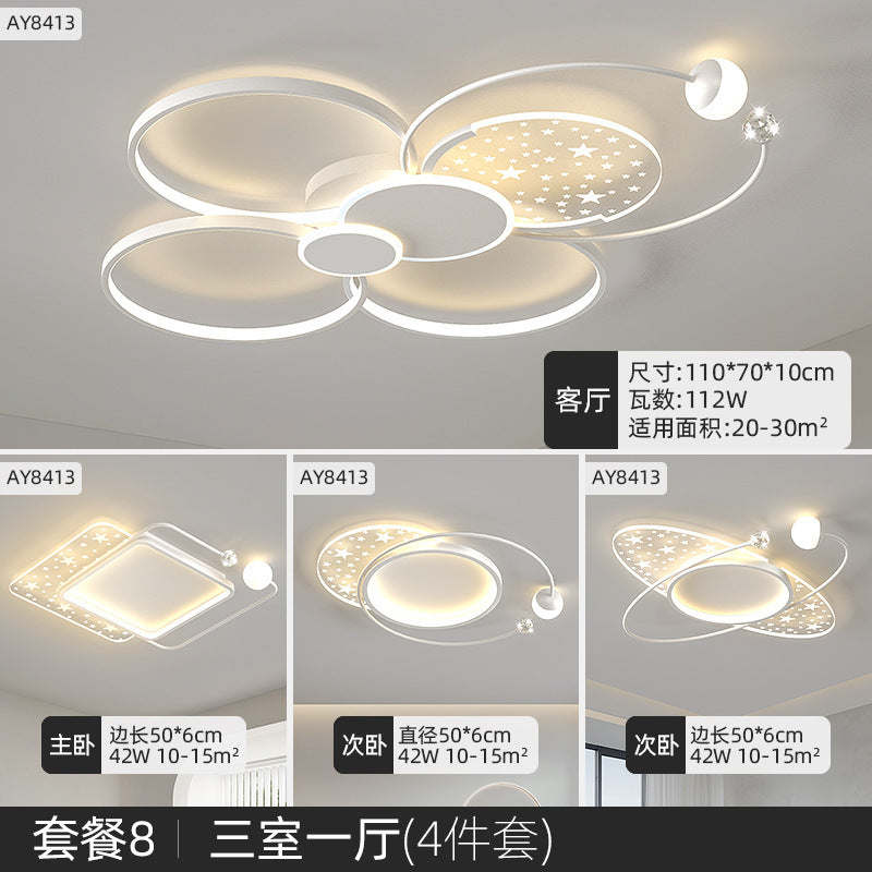 Living room lamp simple modern elegant led Starry Sky Ceiling Light Set Full House Package2025New Year's Bedroom Lamp