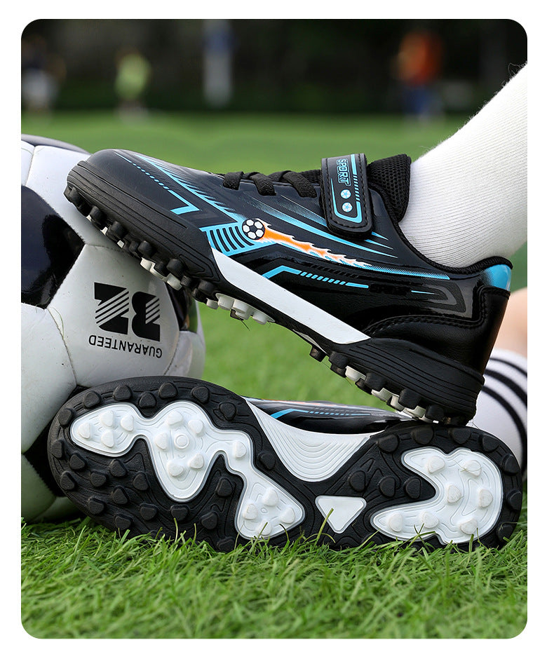 Professional Boys' Lightweight Breathable Training Shoes with Velcro for Primary and Secondary School Students2025Fashion Trendy Short Spike Sneakers