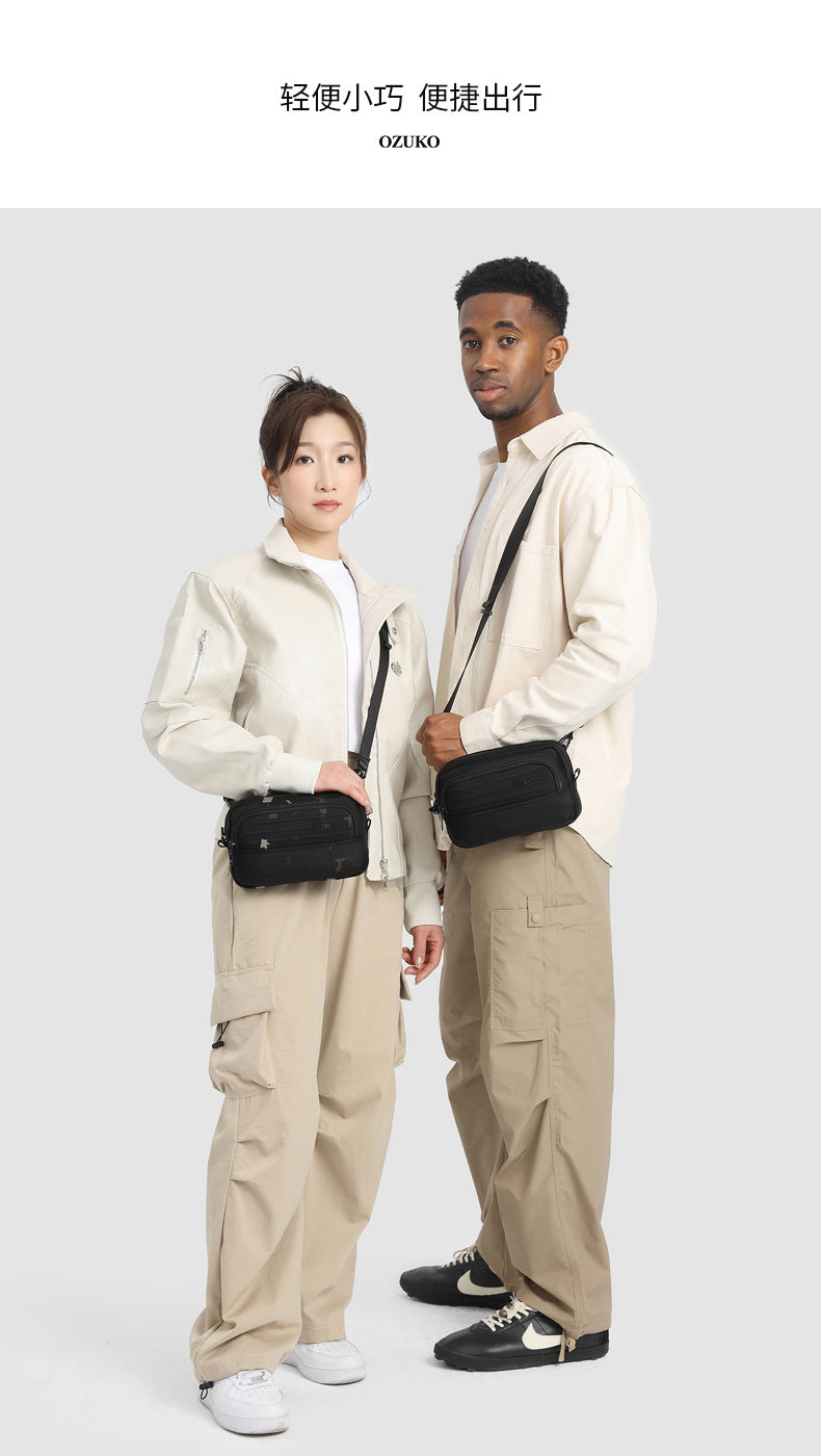 ozuko Men's Clutch Bag Multi-Functional Portable Small Crossbody Bag Travel Commute Lightweight Trendy Brand Storage Men's Bag