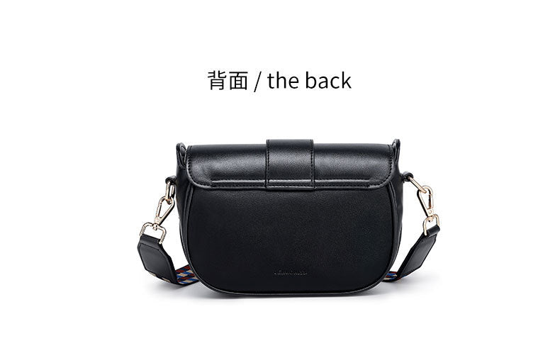 Original Design Niche Texture Saddle Bag with Webbing for Women, Versatile Fashionable Shoulder Bag, Casual Crossbody Bag for Daily Use