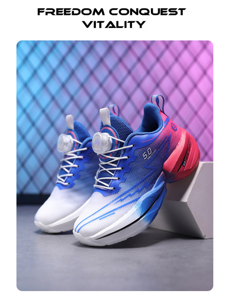 Children's Red Rabbit Sports Shoes Mesh Lightweight Breathable Student Physical Training Shoes Shock Absorption Anti-Slip Boys' Running Shoes