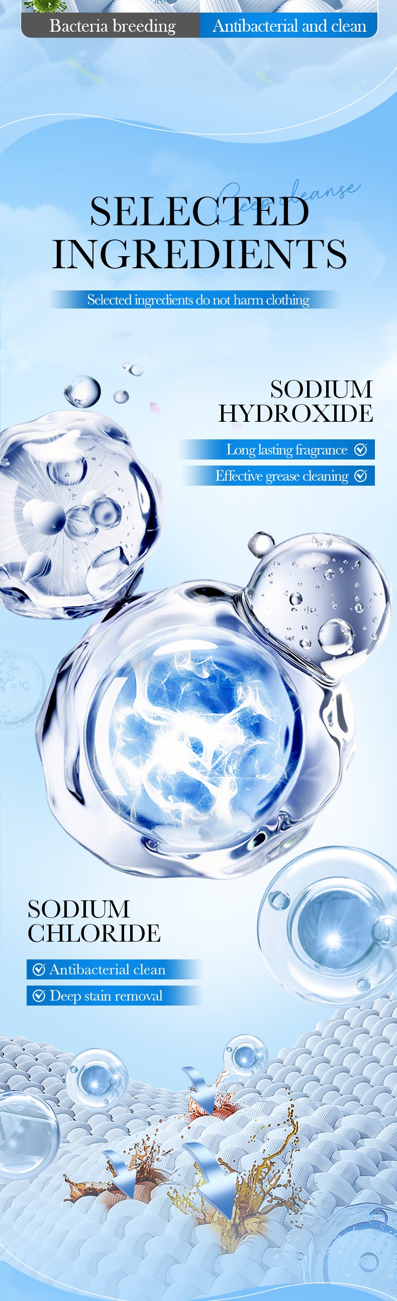 Cross-border Lavender Antibacterial Laundry Detergent500ml Fragrance Cleaning Clean Clothing Export Manufacturer Wholesale