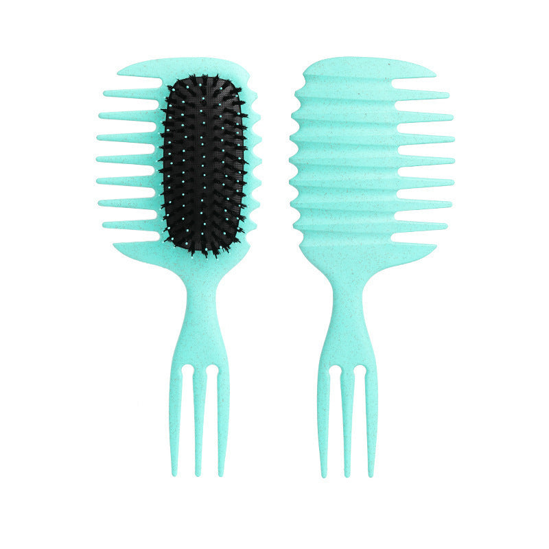 Foreign Trade Wholesale Dual-use Anti-static Curl Defining Comb Three-prong Wide-tooth Cushion Airbag Smooth Hair Massage Comb
