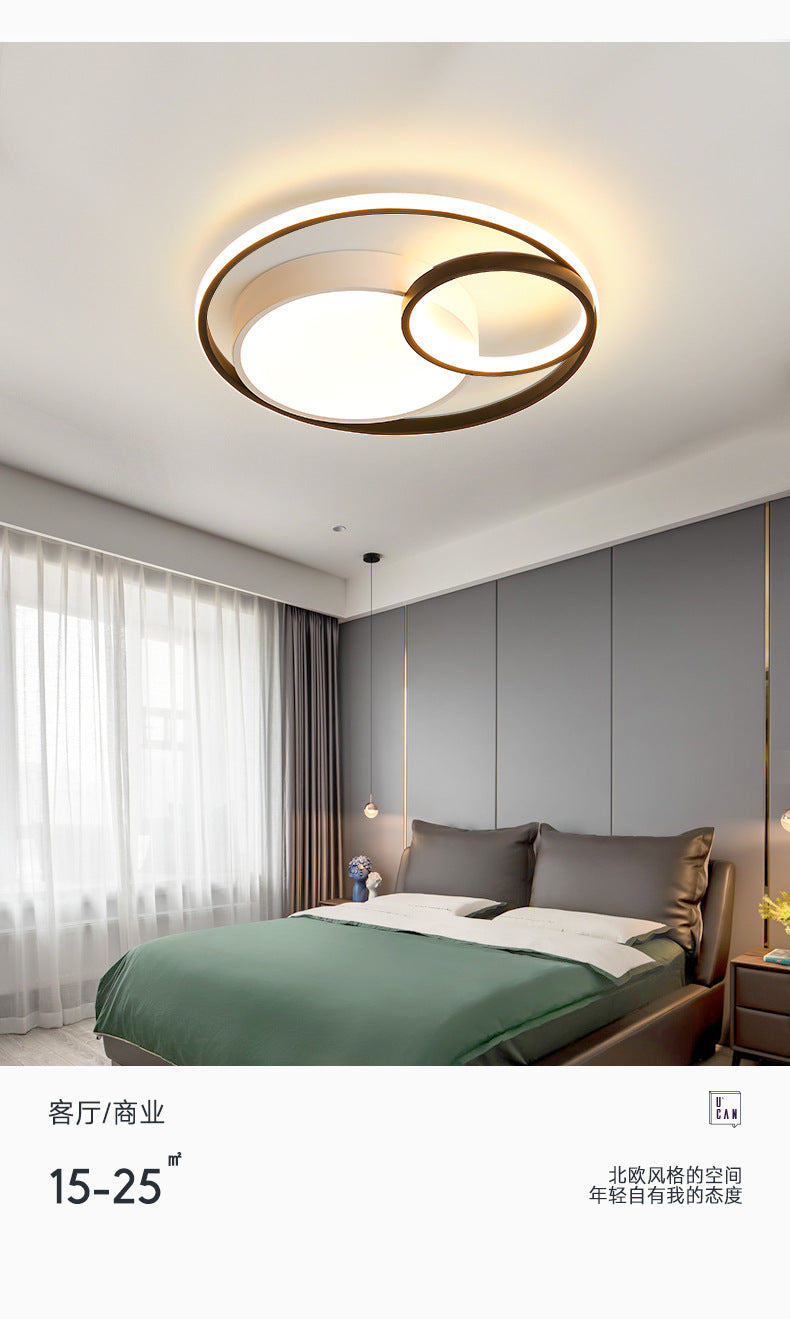 Nordic Bedroom Light Modern Minimalist led Ceiling Lamp Round Creative Room Lamp Iron Art Living Room Lamp Zhongshan Lighting