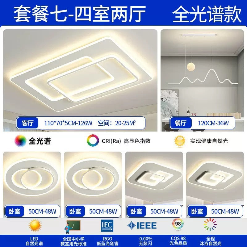Full Spectrum Ceiling Light Living Room Light Hall Main Light Modern Simple Bedroom Light Whole House Zhongshan Lighting Home Decoration Lighting