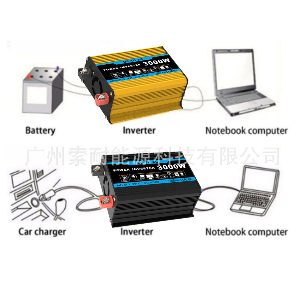 300W Car Converter Inverter Car Small Appliances12V Turn110V/220V Belt3.6A Double USB Mouth