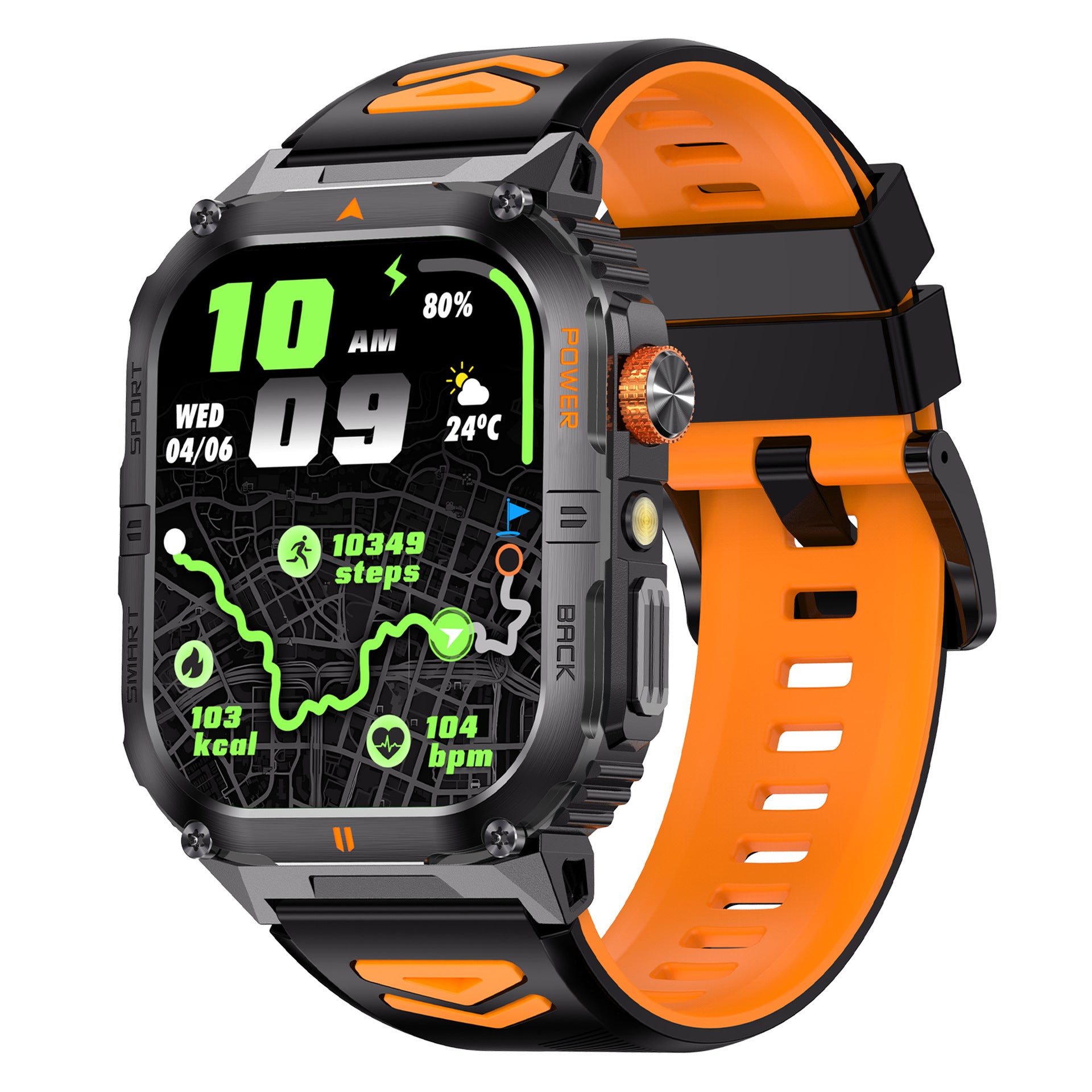 YK12Smart Watch Bluetooth Call True Heart Rate Step Count Sleep Monitoring Deep Waterproof Large Battery Sports Three-Proof