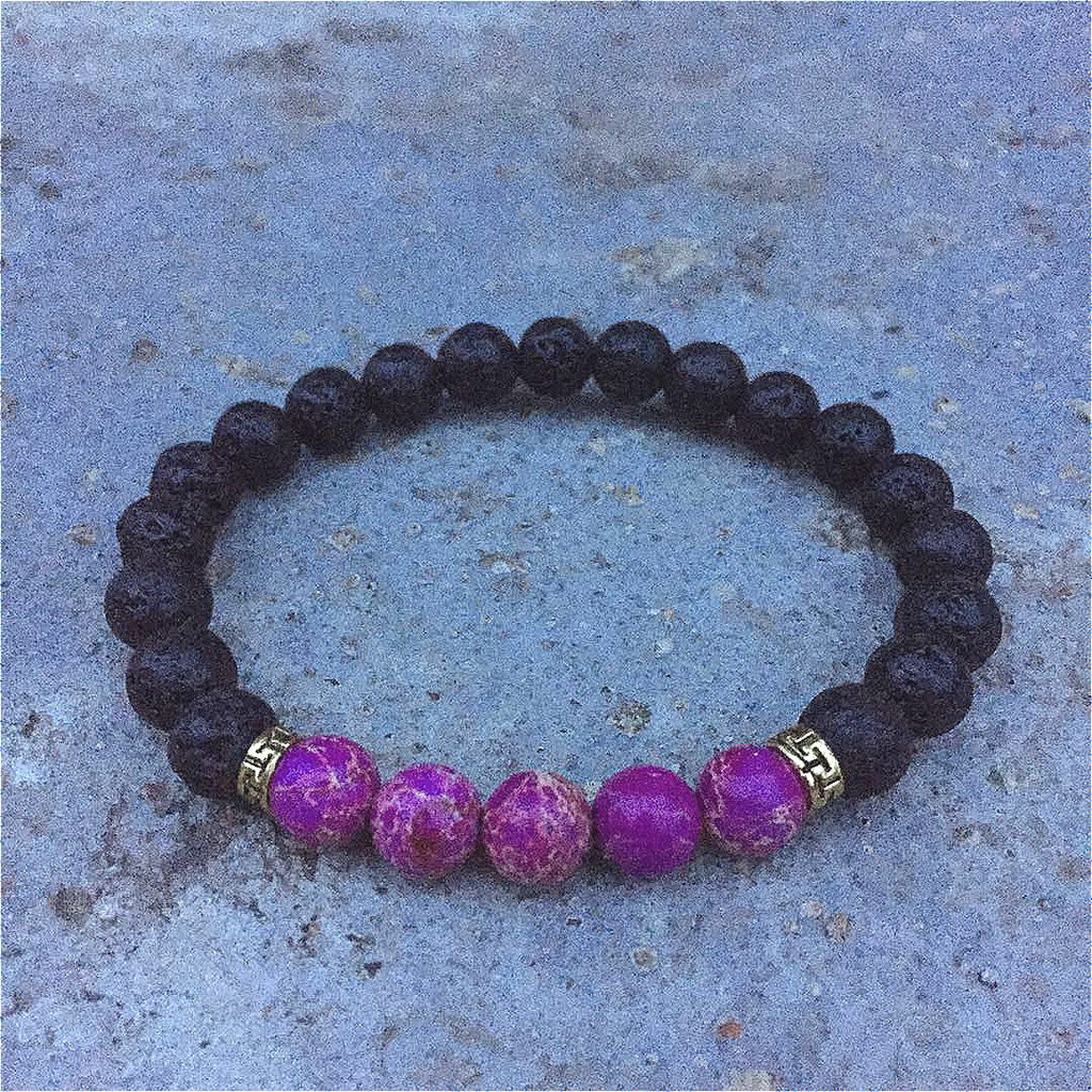 AliExpress8mm Volcanic Lava Stone Bracelet Natural Emperor Stone Couple Fashion Bracelet Factory Direct Sale