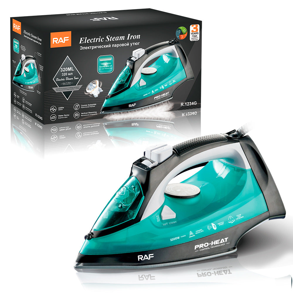 RAF European and American Standard Household Steam Iron Handheld Hanging Corded Electric Iron Dry and Wet Dual-use2200W