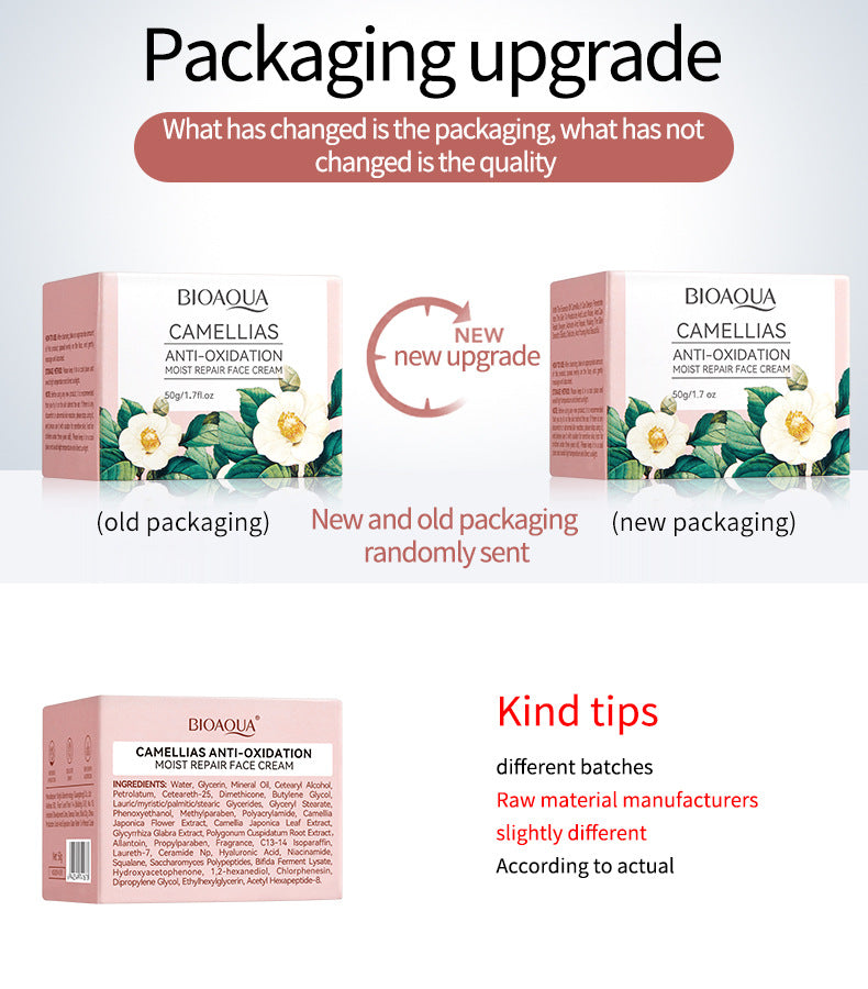 Camellia Face Cream BIOAOUA Hydrating, moisturizing, refreshing, non-sticky moisturizing cream cross-border foreign trade wholesale