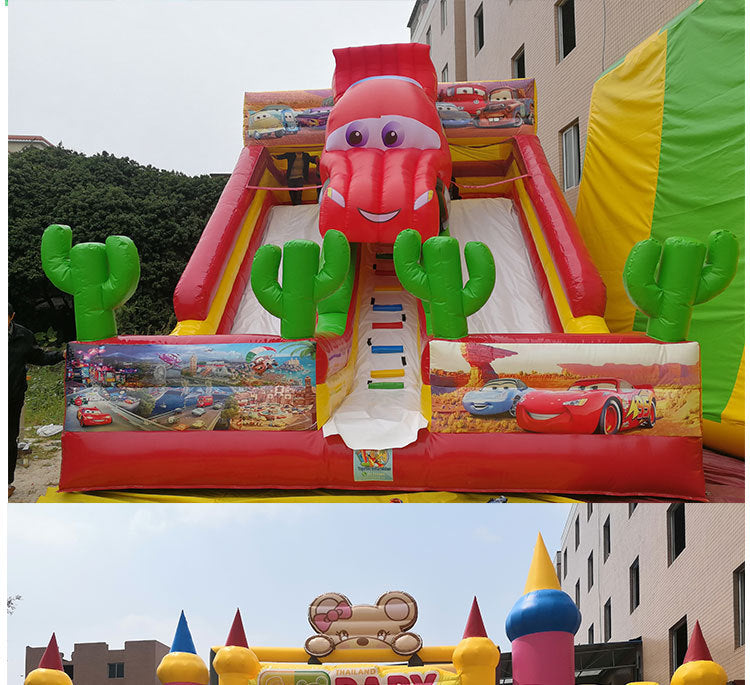 Indoor and Outdoor Small Inflatable Trampoline Jumping Bed Children's Play Castle Sports Slide Naughty Castle Toy Manufacturer