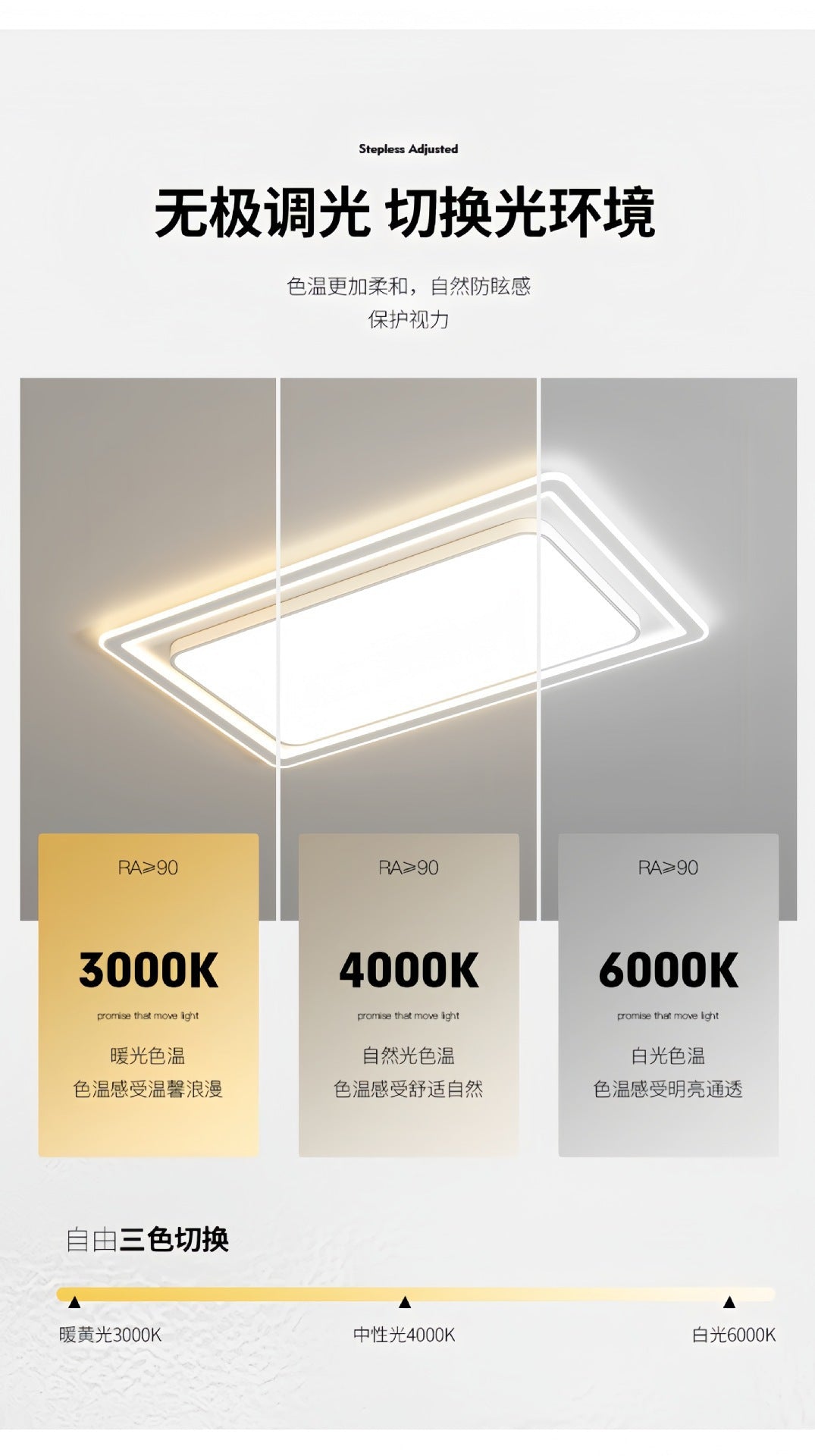 Eye Protection Ceiling Lamp Modern Minimalist Living Room Lamp Full Spectrum LED Bedroom Lamp Zhongshan Lighting Package Installation