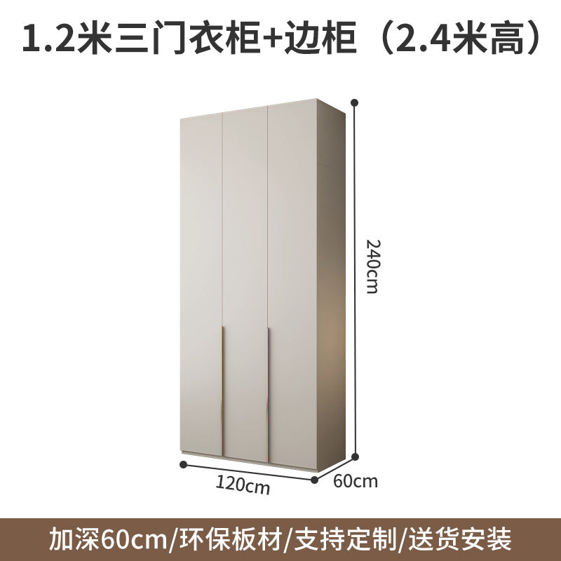 Wardrobe Solid Wood Hanging Area Multi-Bedroom Home Eco-Board Children's Room Corner Computer Desk Desk Cabinet Integrated Wardrobe