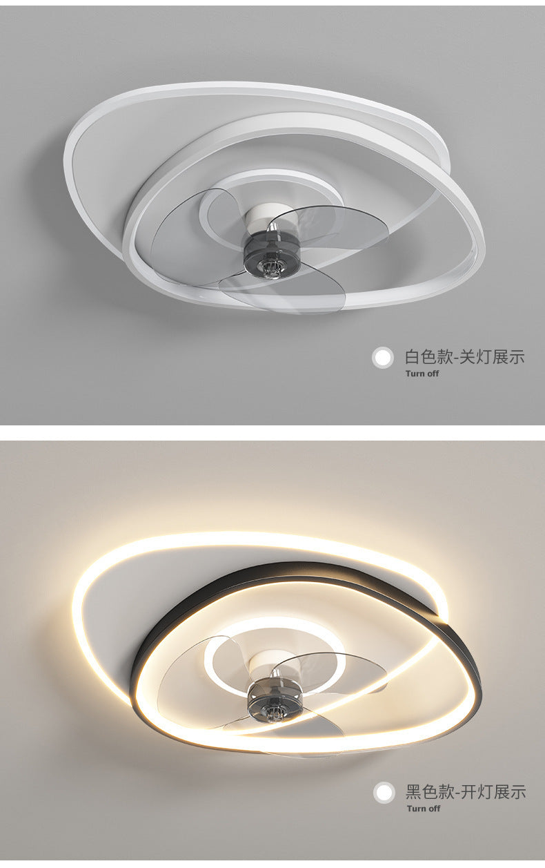 Modern Minimalist Bedroom Shaking Head Fan Light Integrated Children's Room Ceiling Light Silent Living Room Dining Room Zhongshan Lighting