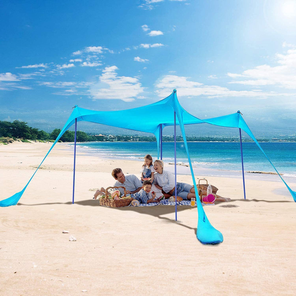 Outdoor Lawn Beach Lycra Canopy Tent Portable Lawn Camping Fishing Tent Outdoor Sun Protection Cooling Shade