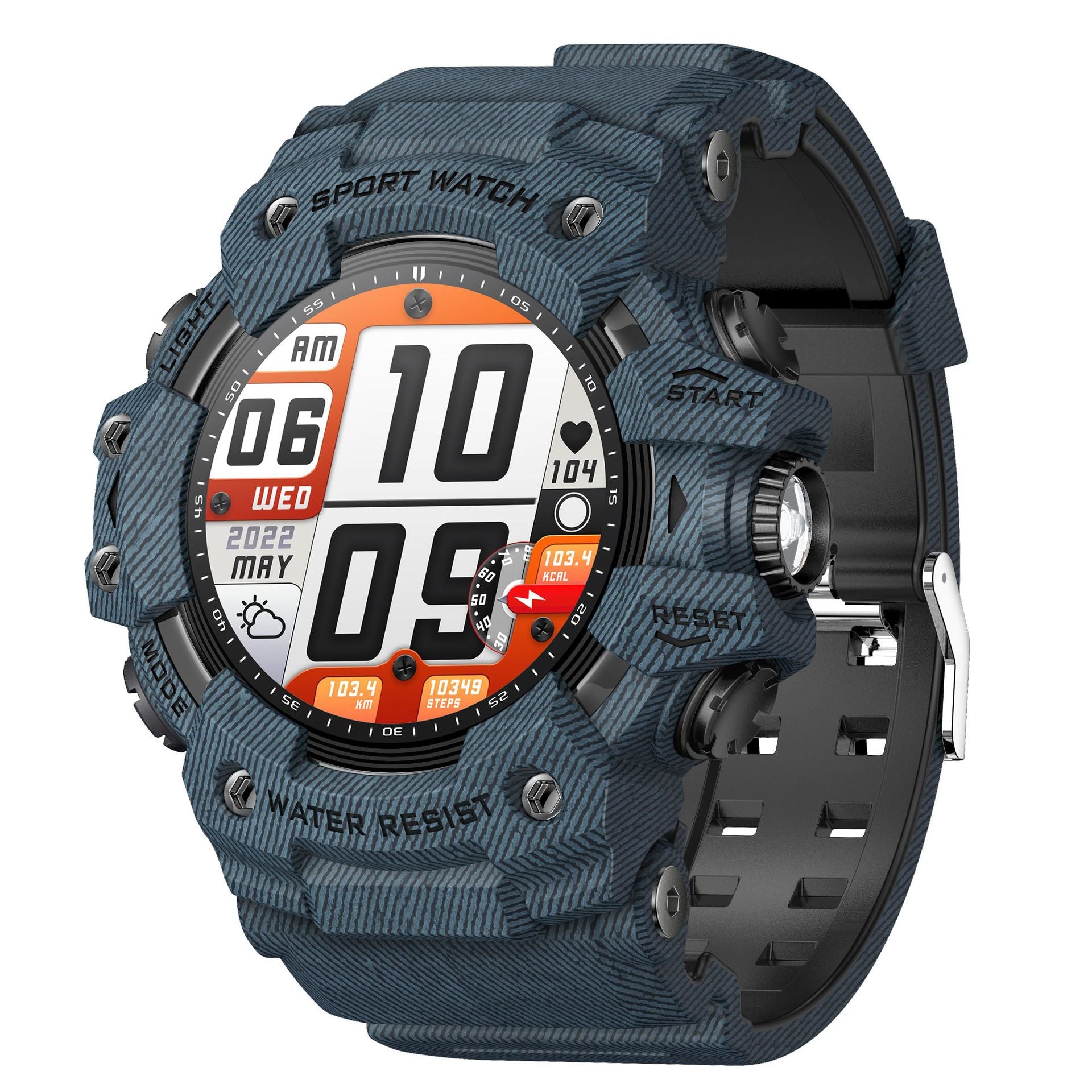 LC21Smart Watch Bluetooth Call True Heart Rate Step Sleep Compass Deep Waterproof Mechanical Style Sports